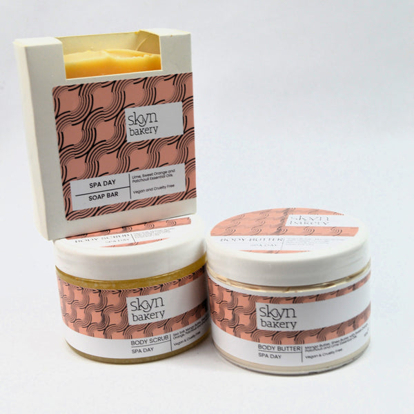 Spa Day Body Butter, Body Scrub and Soap Bundle - Save 15%