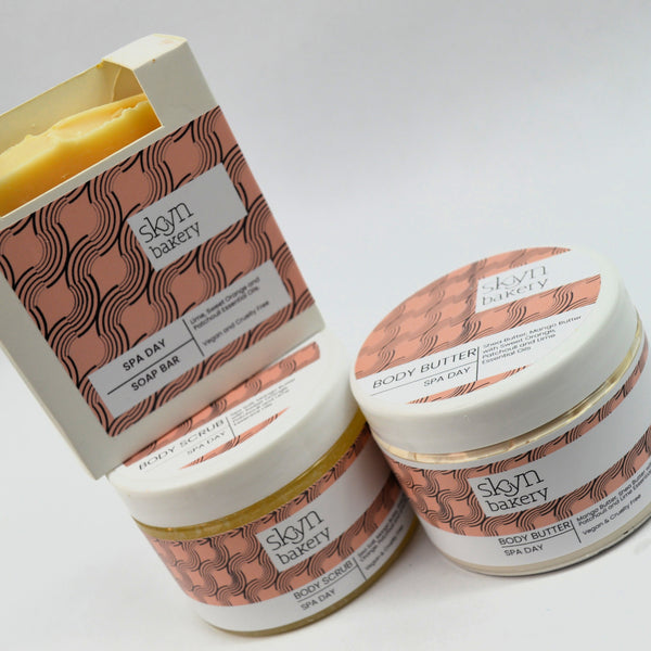 Spa Day Body Butter, Body Scrub and Soap Bundle - Save 15%