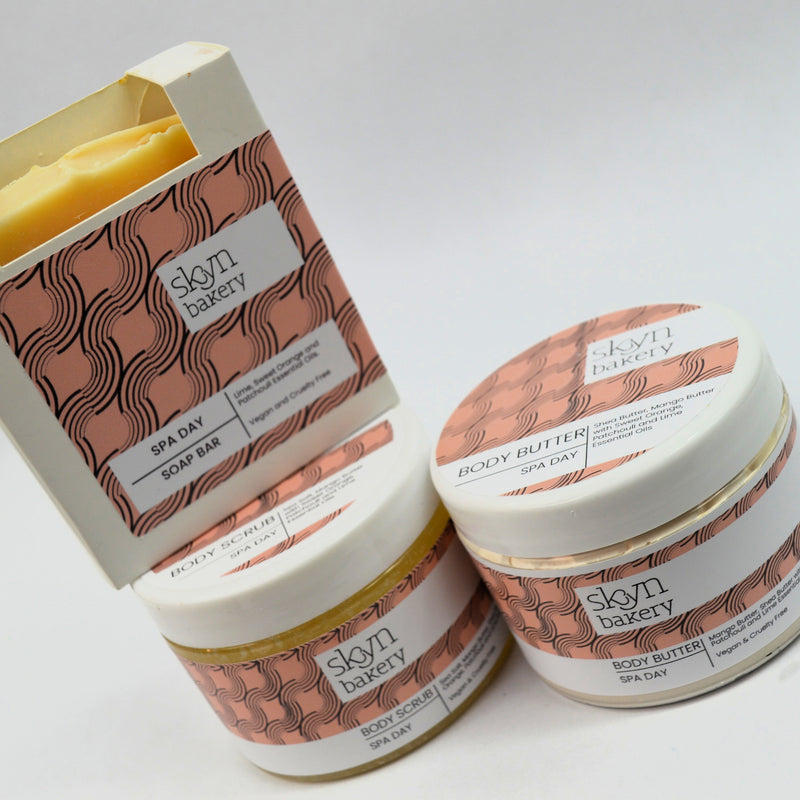 Spa Day Body Butter, Body Scrub and Soap Bundle - Save 15%